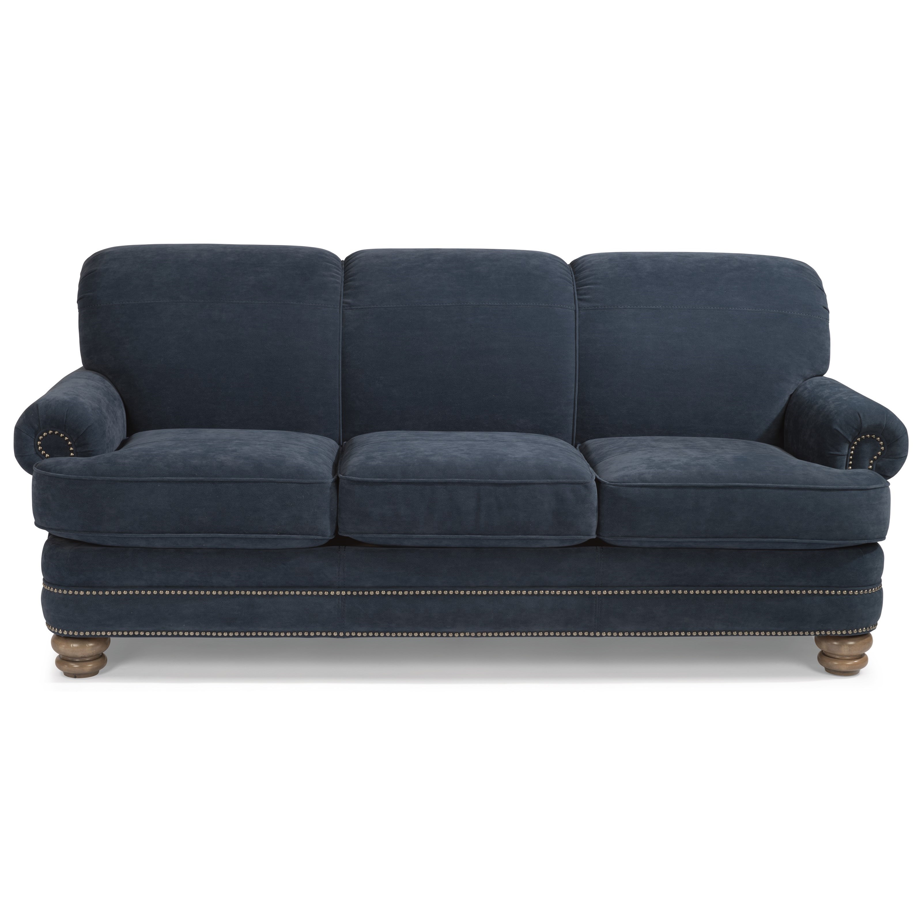 Flexsteel Bay Bridge Traditional Rolled Back Sofa Virginia Furniture